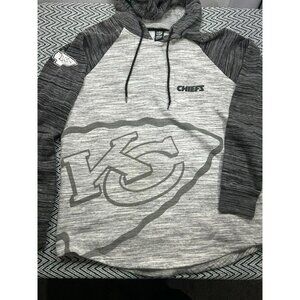 Kansas City Chiefs NFL Team Apparel Gray & Black Hoodie Sweatshirt Men's Size XL